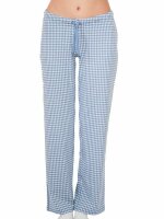 Jacquardhose denimblau-natur M