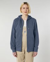 Unisex Basic Zipper Dark Heather Blue XL