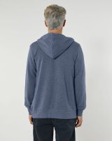 Unisex Basic Zipper Dark Heather Blue XL