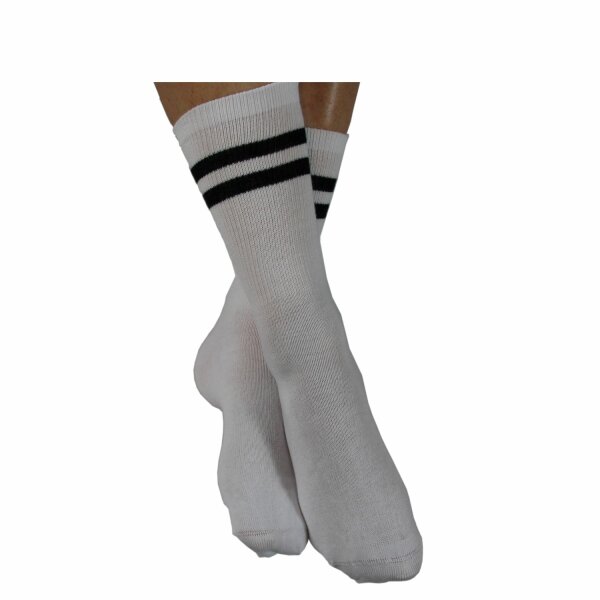 Tennissocken weiss-schwarz 39-42