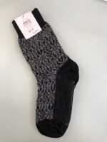 Wollsocken Norweger Sternenmuster Schwarz / Anthrazit 38-39