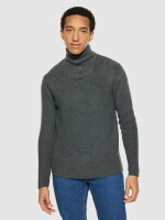 Troyer 1/2 neck zip merino wool knit