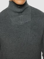 Troyer 1/2 neck zip merino wool knit