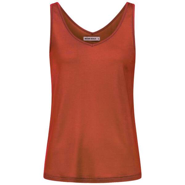 Top V-Neck Lisa Lyocell Burned Orange L