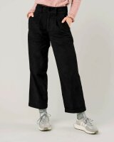 Cordhose mit Bundfalte Corduroy Pleated Pants Black 36