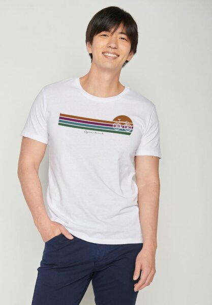 T-Shirt Bike Sunset Stripes Guide