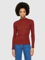 Langarmshirt Rib High Neck Long Sleeved