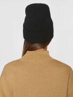 Wollmütze Double Layer Wool Beanie Black Jet Onesize