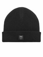 Wollmütze Double Layer Wool Beanie Black Jet Onesize