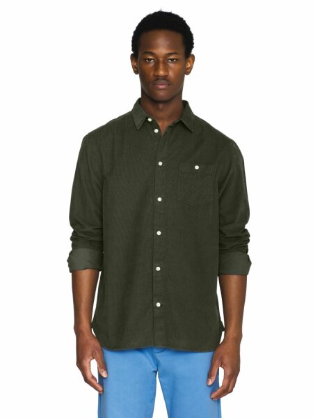 Hemd Regular Fit 26-wales Corduroy Shirt Forrest Night L