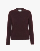 Strickpullover Women Classic Merino Wool Crew Oxblood Red M