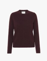 Strickpullover Women Classic Merino Wool Crew Oxblood Red XL