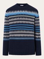 Wollpullover Knitted Pattern Crew Neck