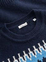 Wollpullover Knitted Pattern Crew Neck