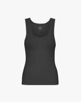 Organic Rib Tank Top Deep Black XS