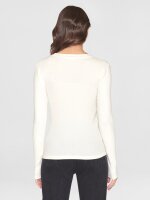 Longsleeve Rib Scoop Neck Long Sleeved Star White XS