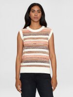 Pullunder Crew Neck Organic Cotton Vest Multicolor Stripe S