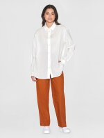 Hemd Loose Stripe Structure Shirt Egret L