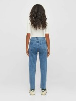 Mom Mid-Rise 5-Pocket Cropped Jeans Iris