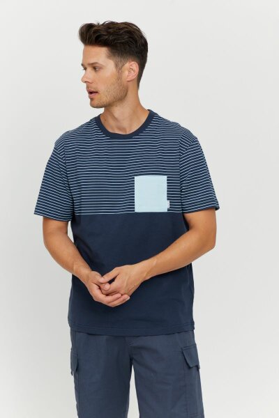 T-Shirt Felton Striped Ink Blue / Dream Blue XXL