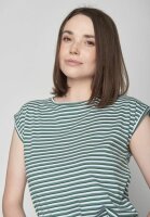 T-Shirt Basic Timid Sea Olive Stripes L