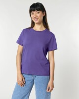 Frauen Basic T-Shirt Purple Love S