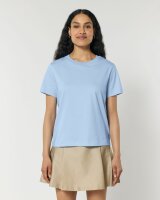 Frauen Basic T-Shirt Blue Soul L