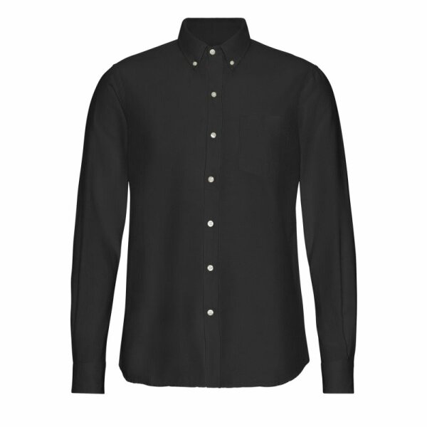 Hemd Organic Button Down Shirt Deep Black  XXL