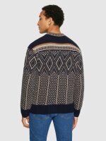 Wollpullover Faroe Isle Crew Neck Blue L