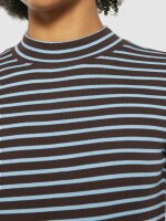 Longsleeve Striped Rib High Neck