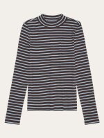 Longsleeve Striped Rib High Neck