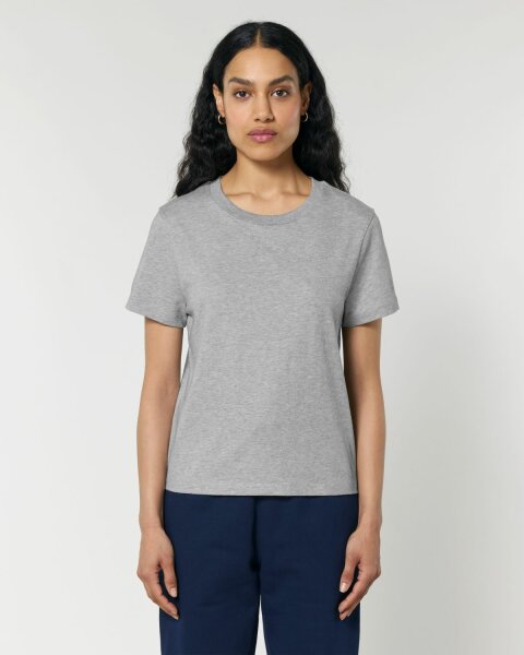 Frauen Basic T-Shirt Heather Grey S