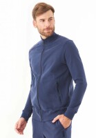 Zipper Mens Soft Touch Full Zip Navy L