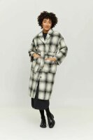 Wollmantel Laven Vegan Beige/Black/Checked M