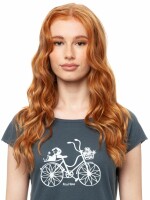 T-Shirt Fahrrad-Mädchen Cap Sleeve