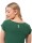 T-Shirt Fahrrad-Mädchen Cap Sleeve Scarab Green M