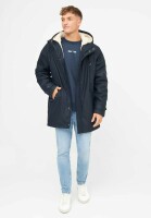 Gefütterter Regenmantel Trekholm Navy/Off White XXL