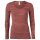 Damen-Shirt Langarm Geringelt Wolle/Seide