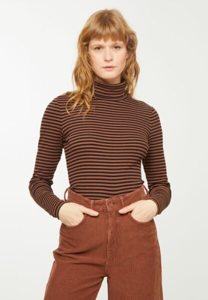 Longsleeve Liatris Stripes Wood Brown S