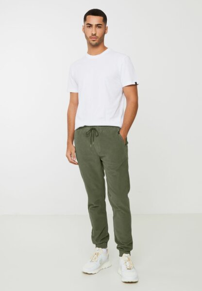 Hose Jogg Chino aus Cord Cyperus Khaki L