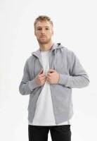 Hoodiejacke mit Reißverschluss Devadas Grau-Melange M