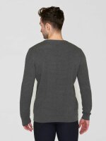 Pullover Vagn Regular Bubble Knit Crew Neck Dark Grey Melange XL