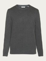 Pullover Vagn Regular Bubble Knit Crew Neck Dark Grey Melange XL