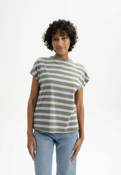 T-Shirt Madhu Stripes Thymian/Krokus gestreift M