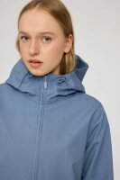 Natural Rain Jacket Organic Cotton Blue Stone XS